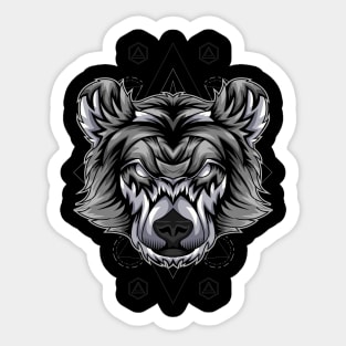 classic bear head Sticker